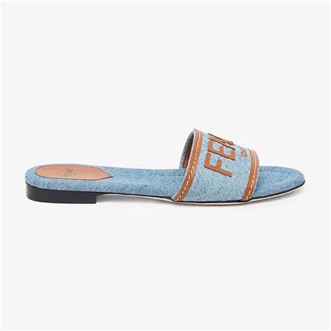 sandals fendi slides|fendi denim slides.